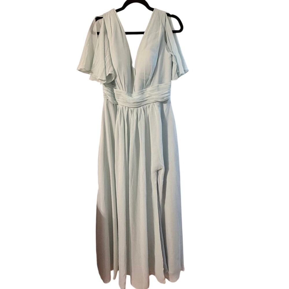 Lindo Noiva Sage Green Tulle Maxi Dress